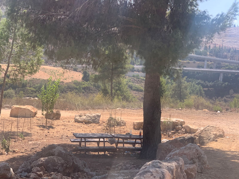 אנדרטת-התאומים-שולחנות-פיקניק