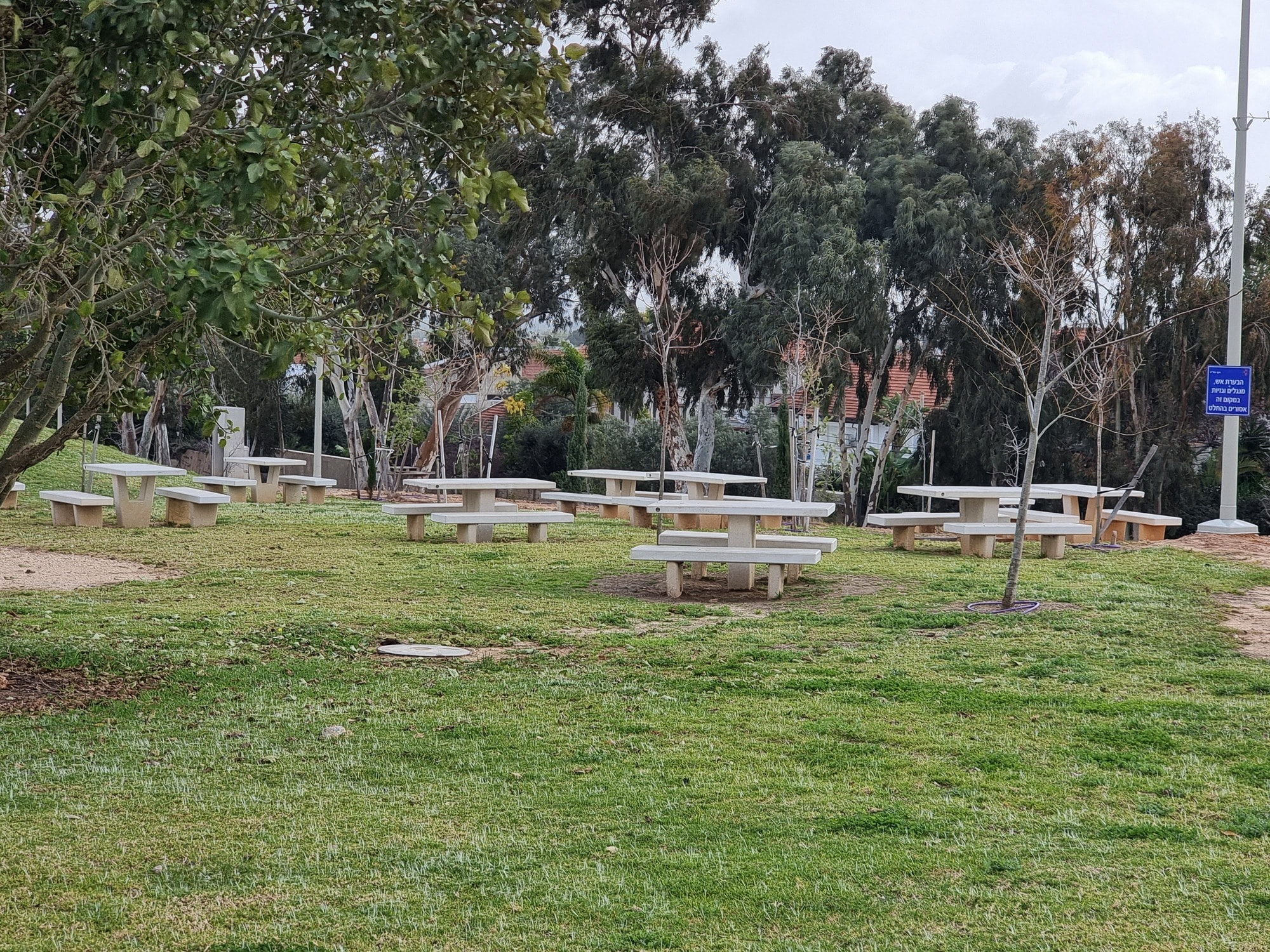 פארק השרון יבנה שולחנות פיקניק
