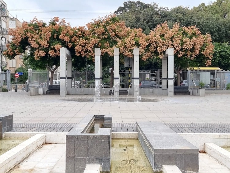 גן המוזיקה ראשון לציון מזרקות מים רצפה